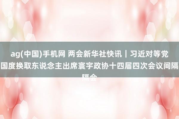 ag(中国)手机网 两会新华社快讯｜习近对等党和国度换取东说念主出席寰宇政协十四届四次会议间隔会