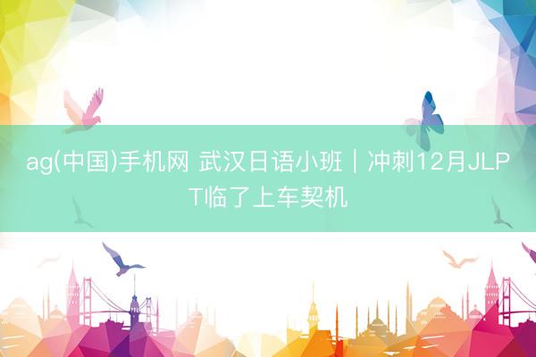 ag(中国)手机网 武汉日语小班｜冲刺12月JLPT临了上车契机