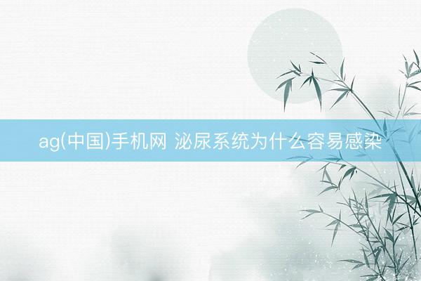ag(中国)手机网 泌尿系统为什么容易感染