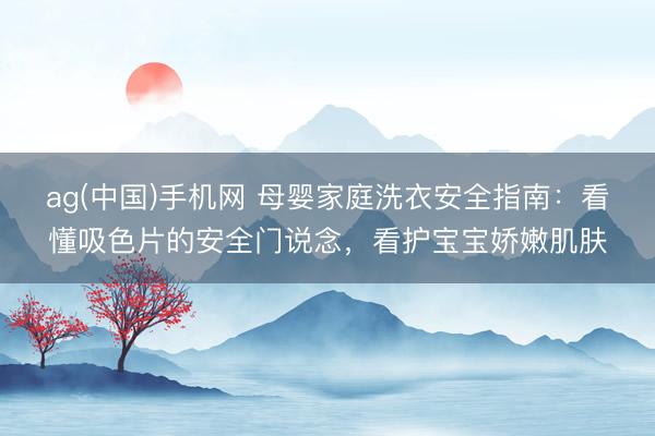 ag(中国)手机网 母婴家庭洗衣安全指南：看懂吸色片的安全门说念，看护宝宝娇嫩肌肤