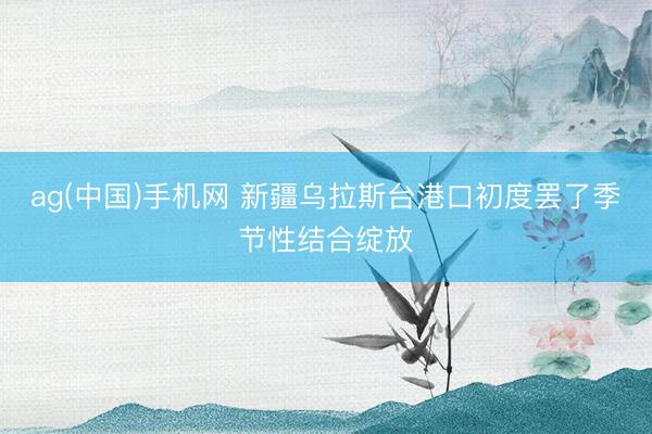 ag(中国)手机网 新疆乌拉斯台港口初度罢了季节性结合绽放